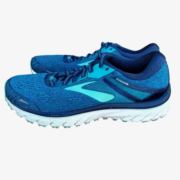 2A Brooks Adrenaline 18 Athletic Run Shoe Sneaker Blue White Women 9.5 Narrow - Picture 10 of 10